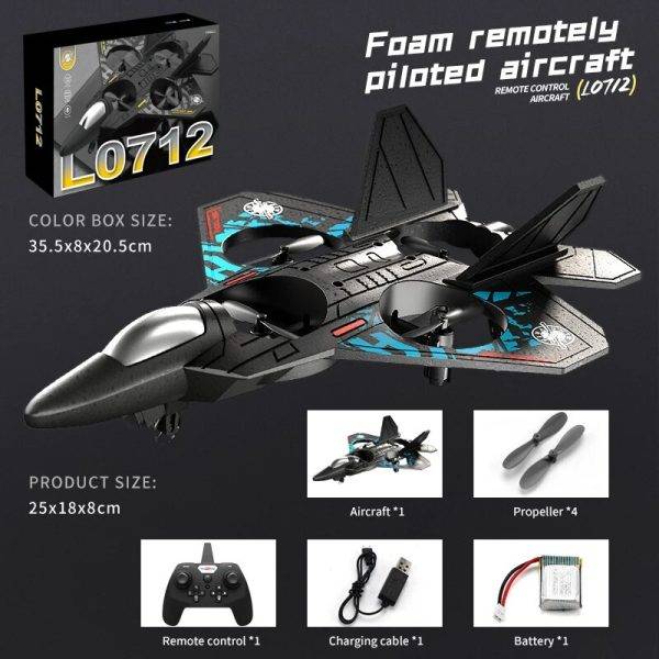 L0712 RC Plane: 2.4G Remote Control Aircraft with Gravity Sensing and Lights