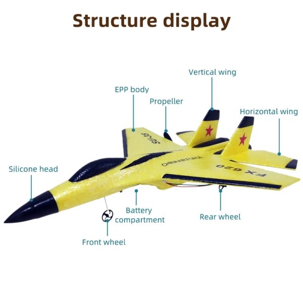 Remote Control Flying Model Glider with LED Lights - Image 4