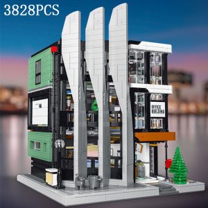 Modern Office Building 3828 PCS MOC Model Building Block Set