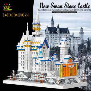 Creative Medieval Castle MOC Block Set Diamond Brick Magic School Model