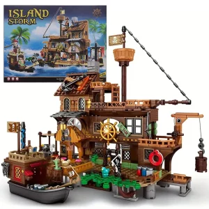 Building Blocks Set Creative Medieval Pirate Island Fortress Castle