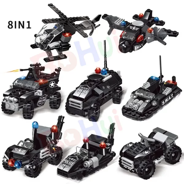 Building Blocks Set 2024 New SWAT Police Ship - Image 2