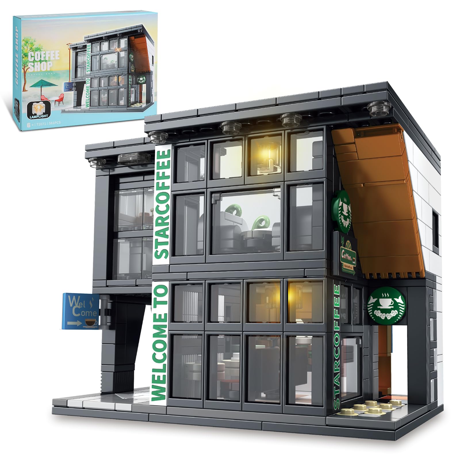 Creative Street Scene Modular Buildings – LED Café Store