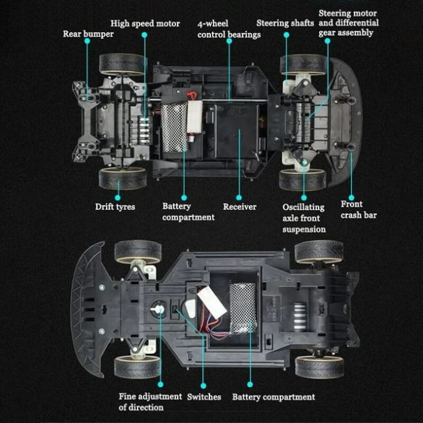 Conquer Terrains with the 1:10 4WD RC Drift Car - Image 2