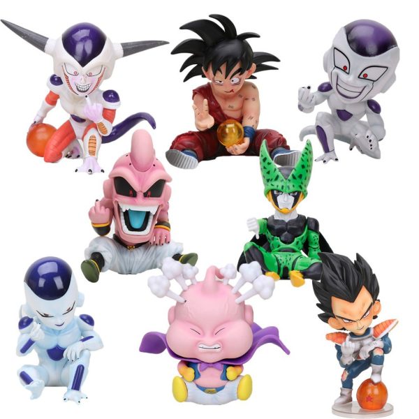 Dragon Ball Son Goku Freeza Buu and Cell Action Figures