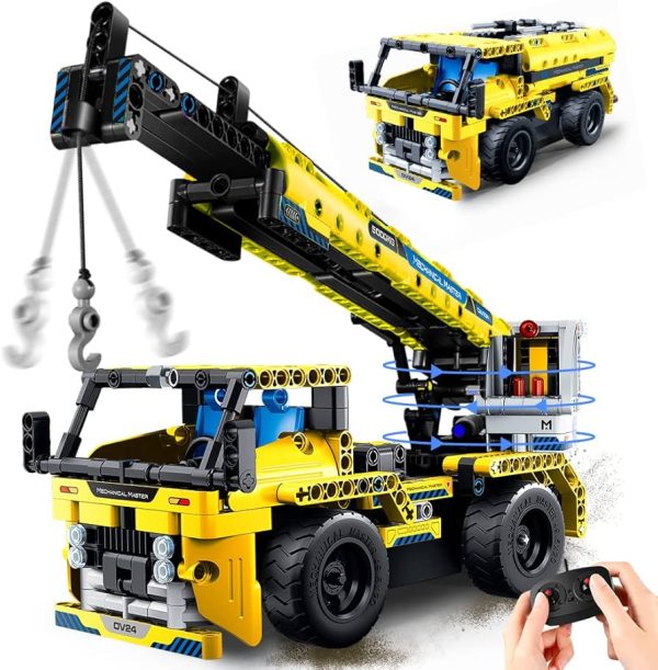 Remote Control Car Crane Building Blocks