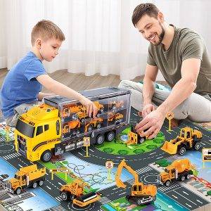 Big Construction Container Transporter Playset