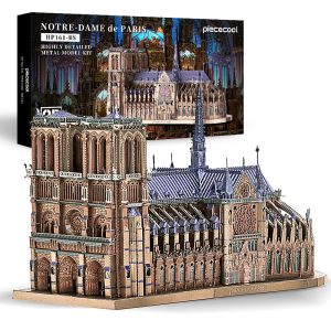 Piececool 3D Metal Puzzle: Notre Dame Cathedral Paris DIY Model Building Kit