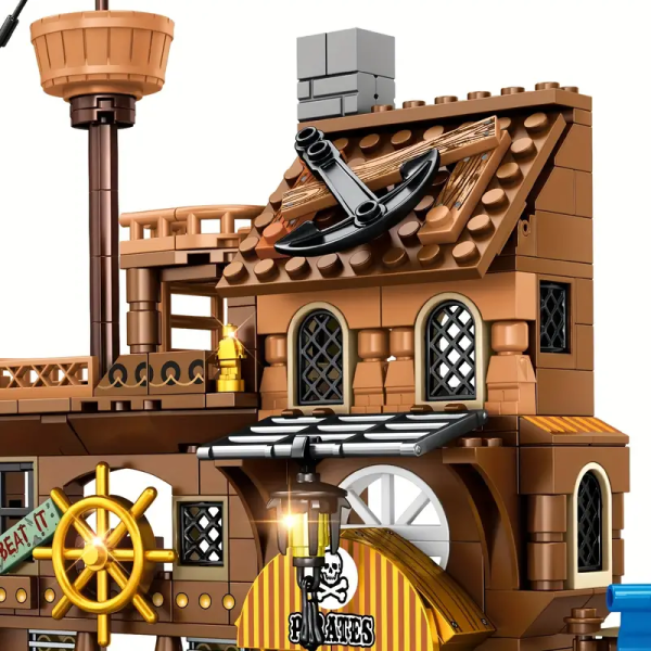 Creative Medieval Pirate Island Fortress – Castle & Ship Adventure Building Blocks Set - Image 2