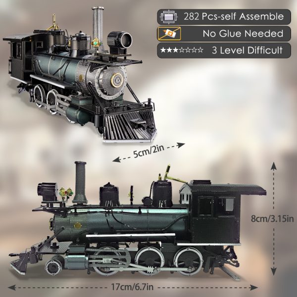 Piececool 3D Metal Mogul Locomotive Puzzle