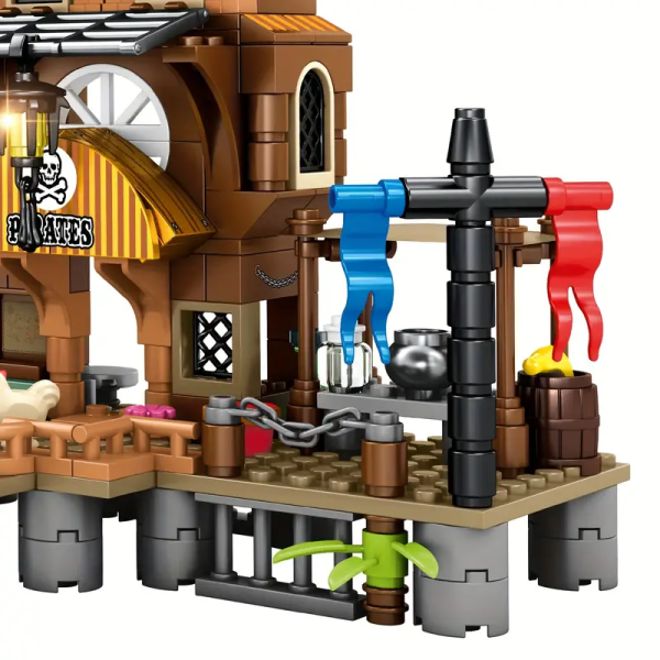 Creative Medieval Pirate Island Fortress – Castle & Ship Adventure Building Blocks Set - Image 5