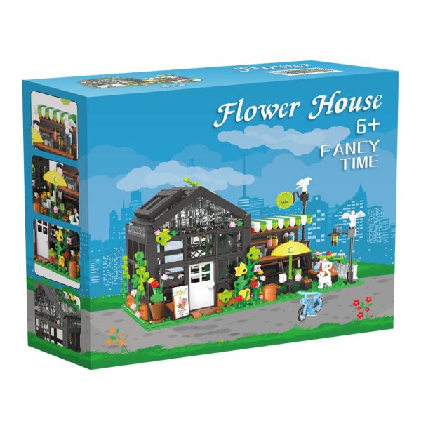 Building Mini Flower House Kit City Streetscape Greenhouse - Image 3