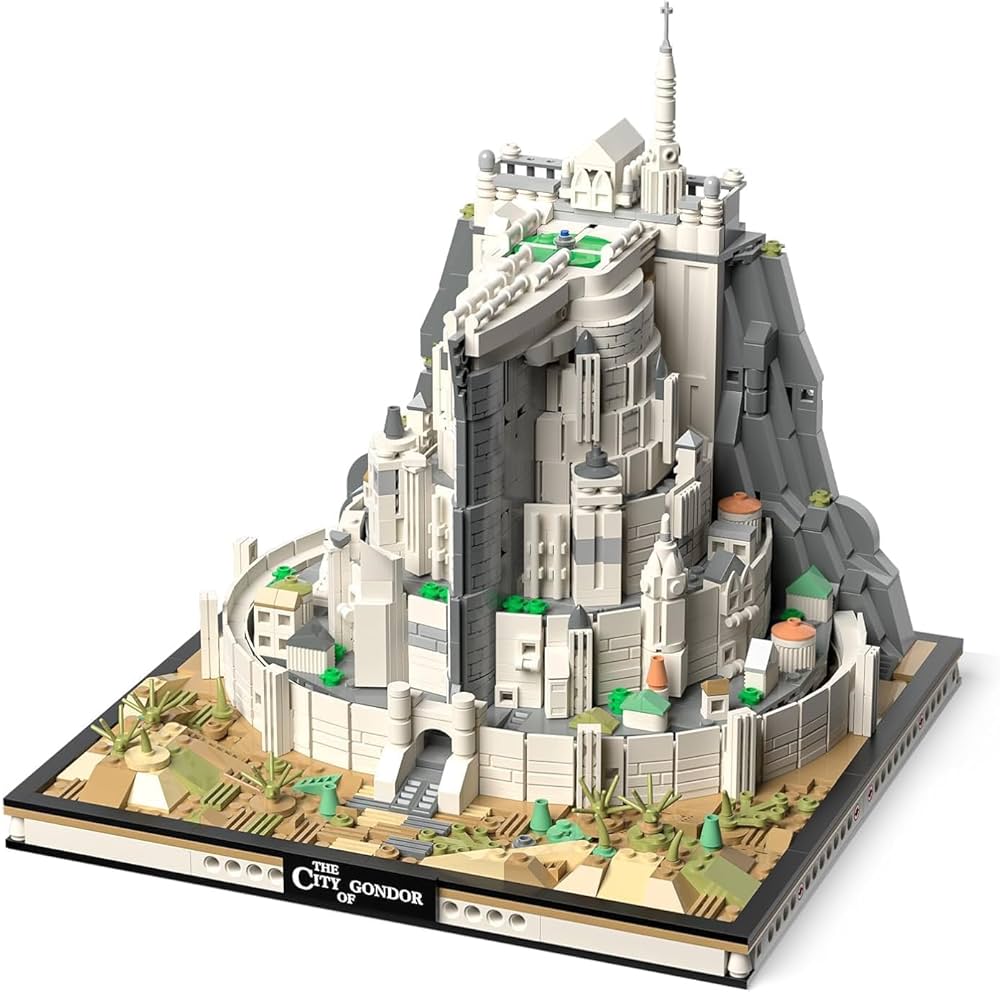Minas Tirith White City Building Block Set – Epic Fantasy Model