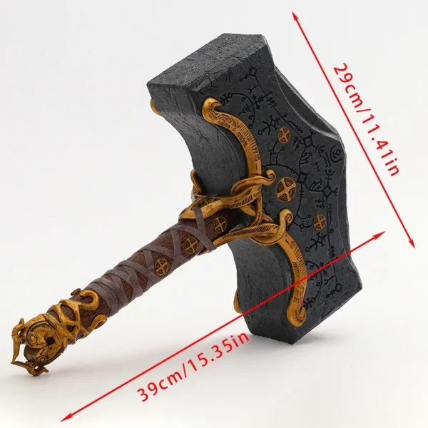 God of War Ragnarok Kratos Hammer Figurine - Image 3