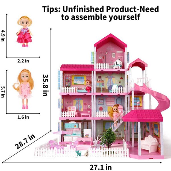 barbie Big House DIY Dollhouse for Children - Image 3