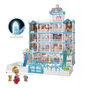 Barbie Doll House: 19 Rooms 5 Layers 379 PCS Miniature Dollhouse