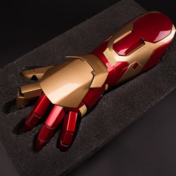 life-sized, wearable MK42 Iron Man glowing arm gloves