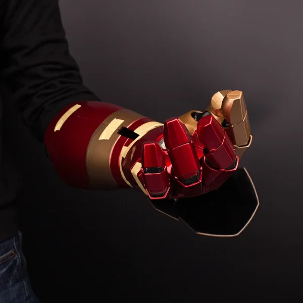 life-sized, wearable MK42 Iron Man glowing arm gloves