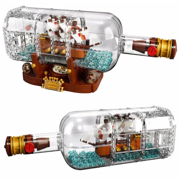 Ship in a Bottle Building Blocks Set