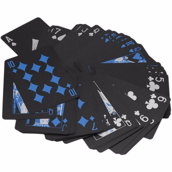 Black and Blue Waterproof Playing Cards - Image 3