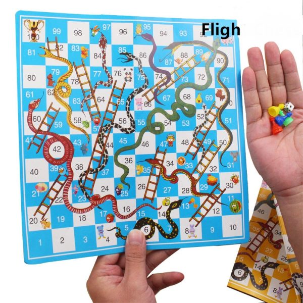 Portable Snake & Ladder Flight Chess Set