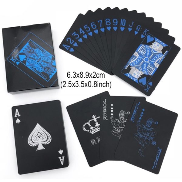 Black and Blue Waterproof Playing Cards - Image 2