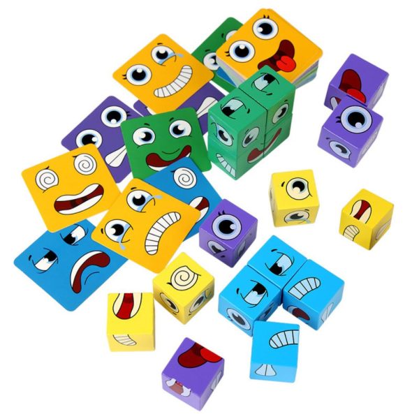 Kids Face Change Expression Puzzle Building Blocks - Image 6