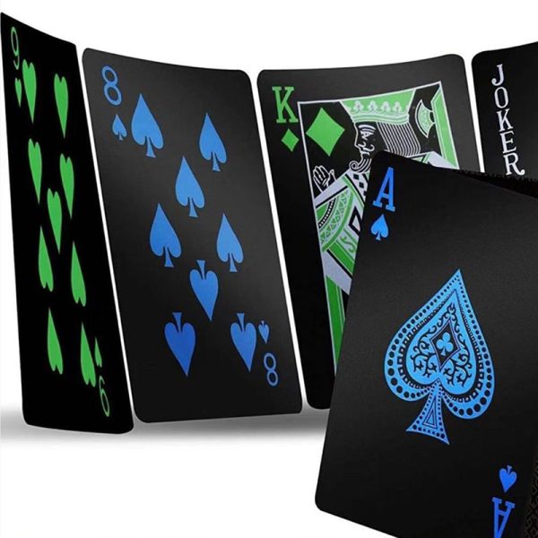 Black and Blue Waterproof Playing Cards - Image 5