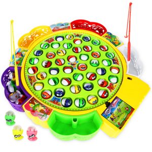 Electric Rotating Magnetic Fishing Toy Set