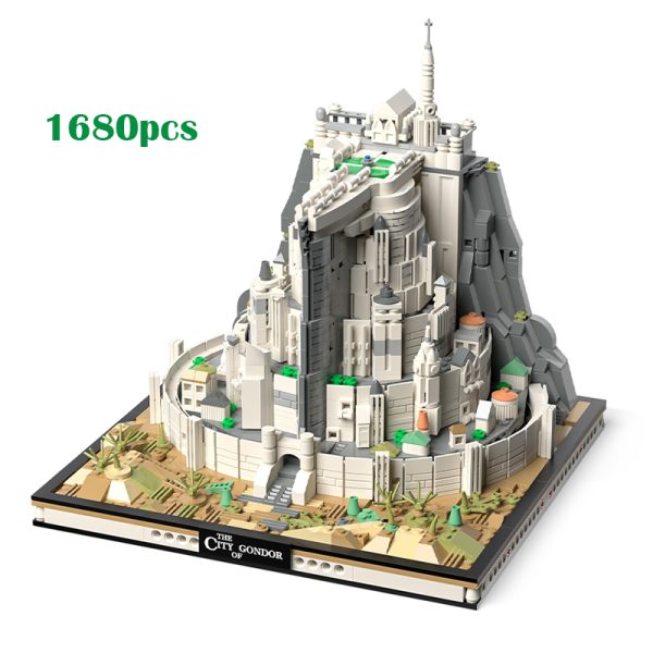 Minas Tirith White City Street View Assembly Model - Image 4