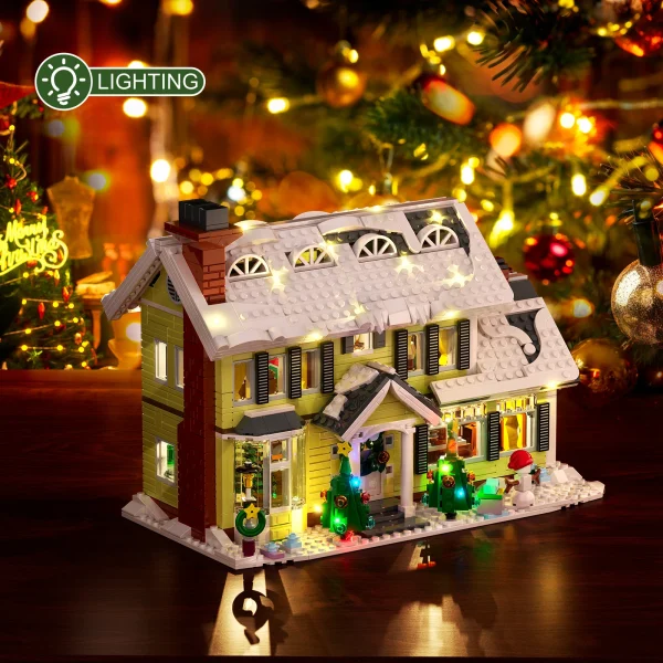 Building Blocks Christmas Snow Village House - Image 5