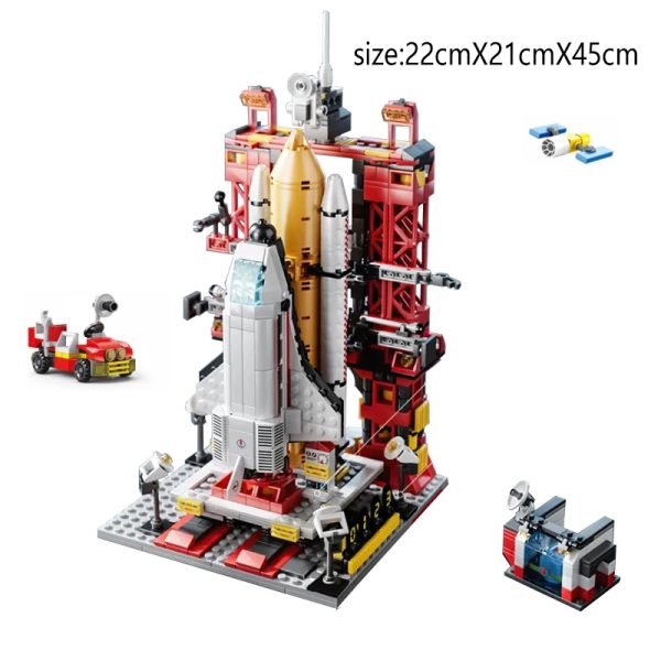 Building Blocks Space Rocket Launching City Set - Image 2