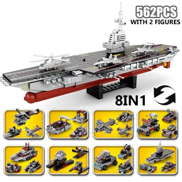 Military Ship Aircraft Cruiser Building Blocks Set - Image 4