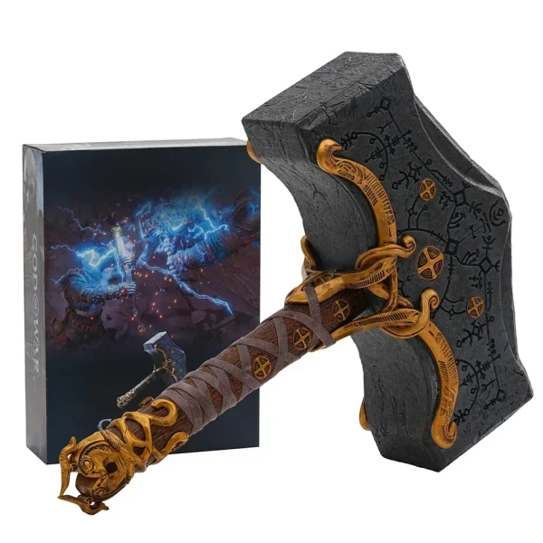 God of War Ragnarok Kratos Hammer Figurine - Image 7