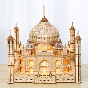 3D Wooden Puzzle House: Royal Castle & Taj Mahal with Lights