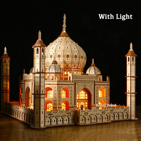 3D Wooden Puzzle House: Royal Castle & Taj Mahal with Lights - Image 5