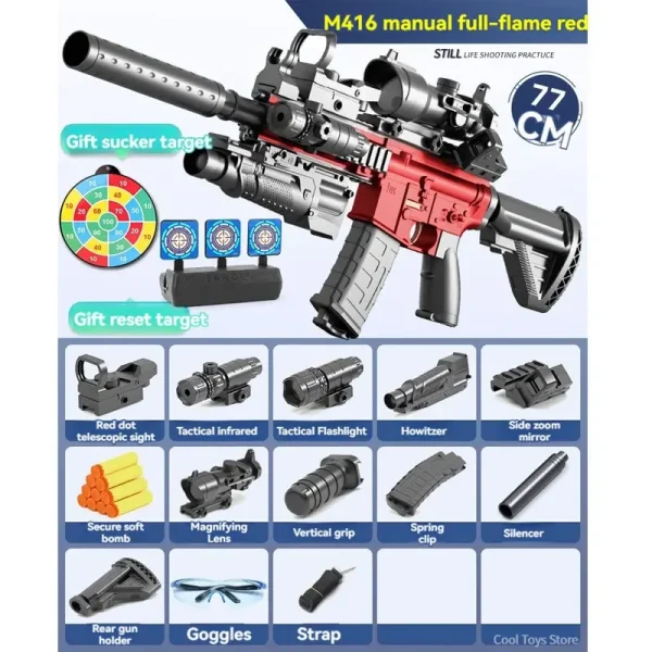 M416 Toy Rifle Sniper Soft Bullet Foam Dart Blaster for Boys - Image 4