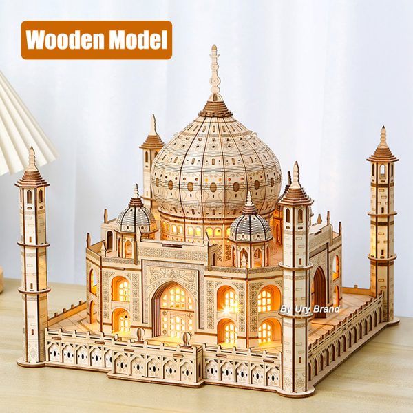 3D Wooden Puzzle House: Royal Castle & Taj Mahal with Lights - Image 6