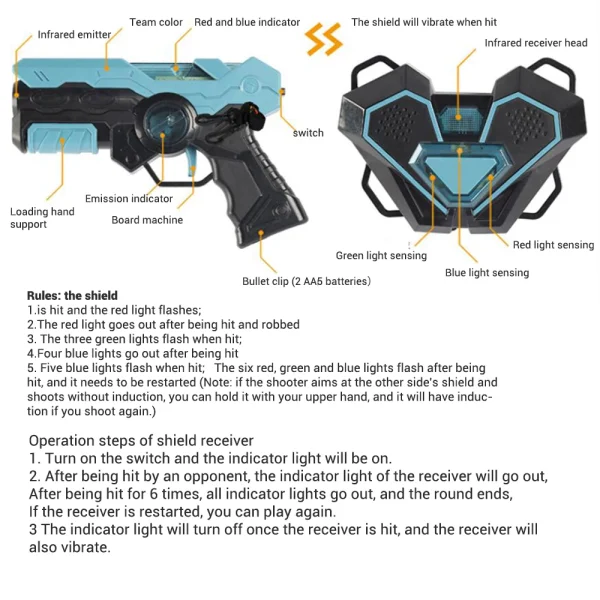 Infrared Toy Guns Weapon Induction Battle Gun Toy Pistol - Image 4