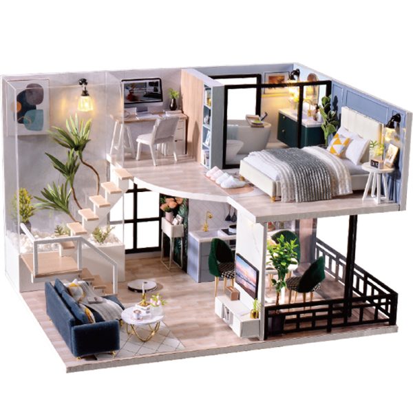 3D Wooden Mini Doll House Assembly Kit