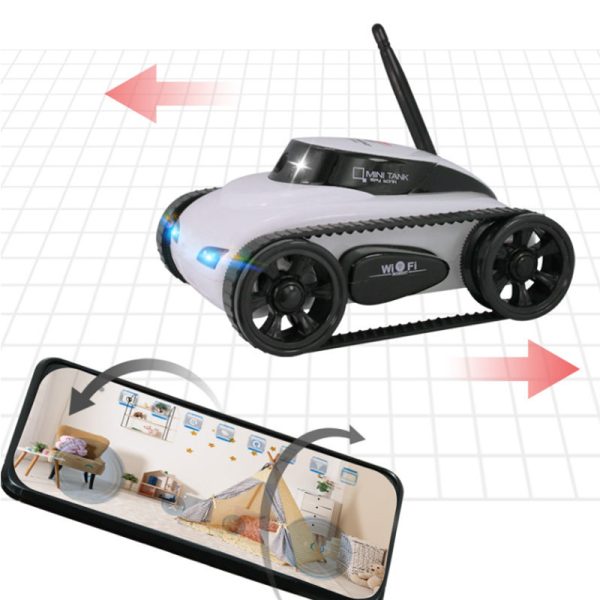 FPV WIFI RC Car with Mini HD Camera – Real-Time Video Remote Control Tank - Image 2