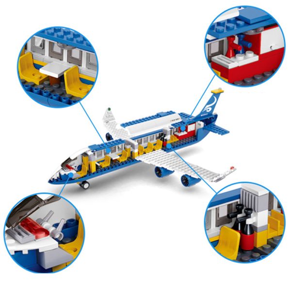 LEGO Plane Airliner & Super Helicopter Building Blocks Set - Image 2