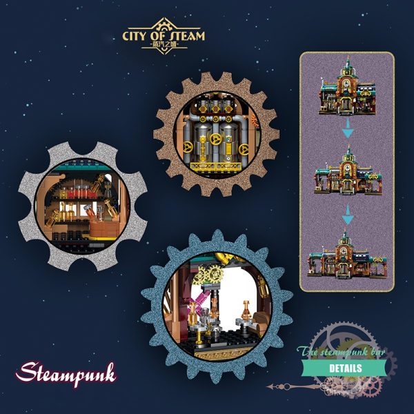 Steampunk Bar Model Building Blocks Set - Image 2