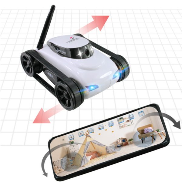 FPV WIFI RC Car with Mini HD Camera – Real-Time Video Remote Control Tank - Image 5