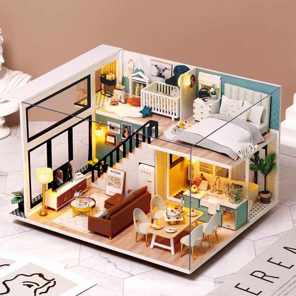 3D Wooden Mini Doll House Assembly Kit - Image 6