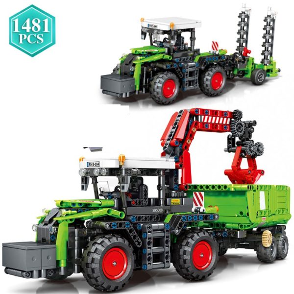 Building Block Set City Construction Tractor and Harvester - Image 2