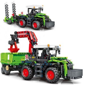 Building Block Set City Construction Tractor and Harvester