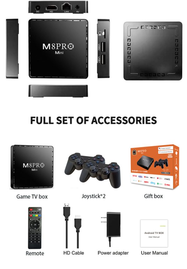 M8 PRO MINI Retro Video Game Console – Wireless HD Family Arcade Fun - Image 5