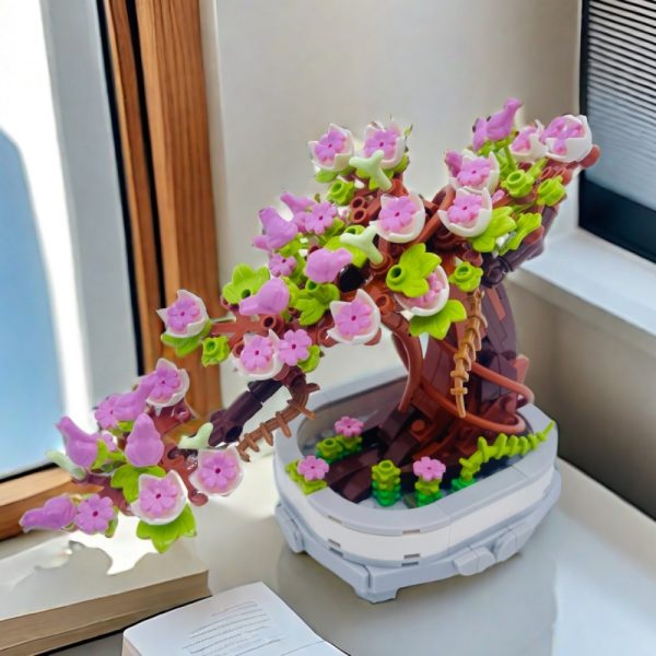 Cherry Blossom Bonsai Tree 462PCS Creative Building Block Set - Image 3