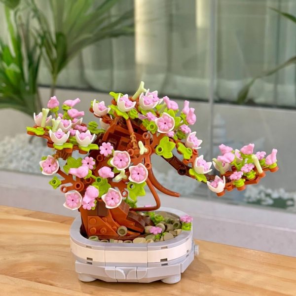 Cherry Blossom Bonsai Tree 462PCS Creative Building Block Set - Image 5